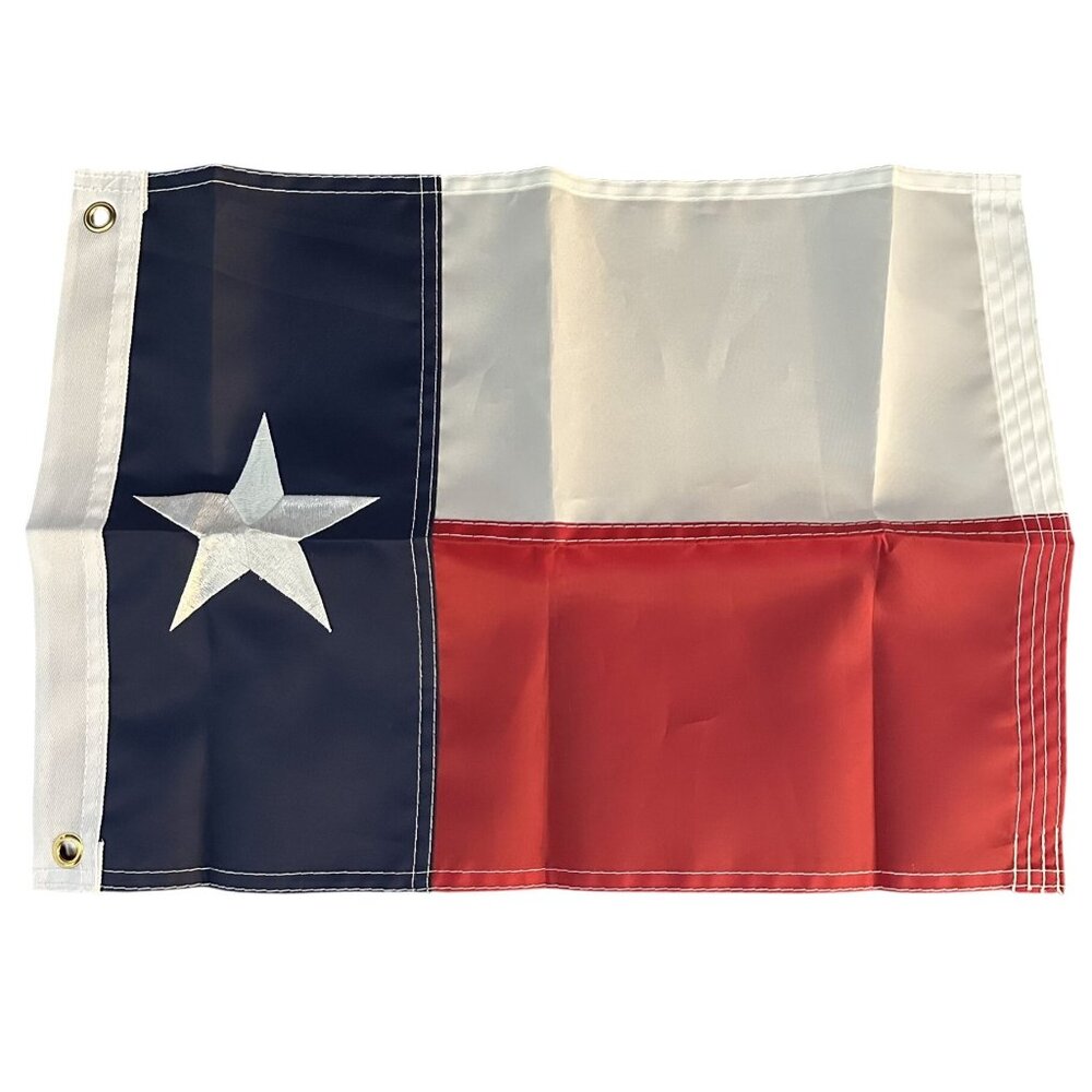 Texas State Flag Embroidered 1'x1.5' Outdoor Waterproof Brass Grommets Lone Star